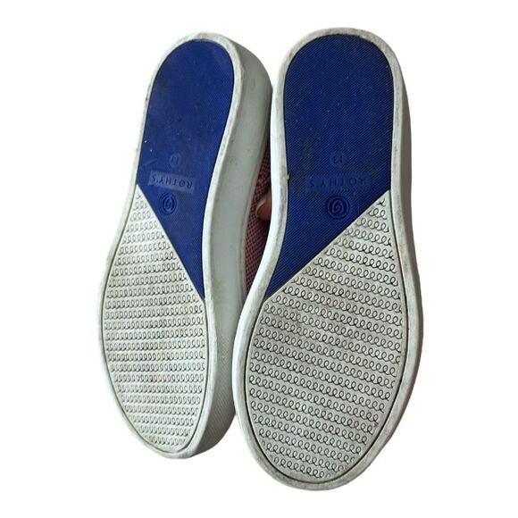 Rothy's Red Flamingo Pattern Youth The Kids Shoes Sneaker Size 12 Flat Pull On. - Picture 8 of 10